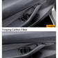 Real Carbon Fiber Window Lift Button Trim Cover for Tesla Model 3/Y