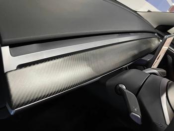 Tesla Model 3/Y Real Carbon Fiber Dashboard Replacement & Front Door Trim Panel