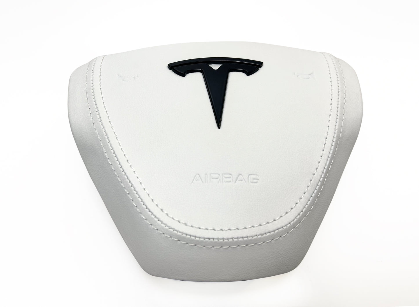 Nappa White Leather with Heated Function Yoke Steering Wheel for Model 3/Y