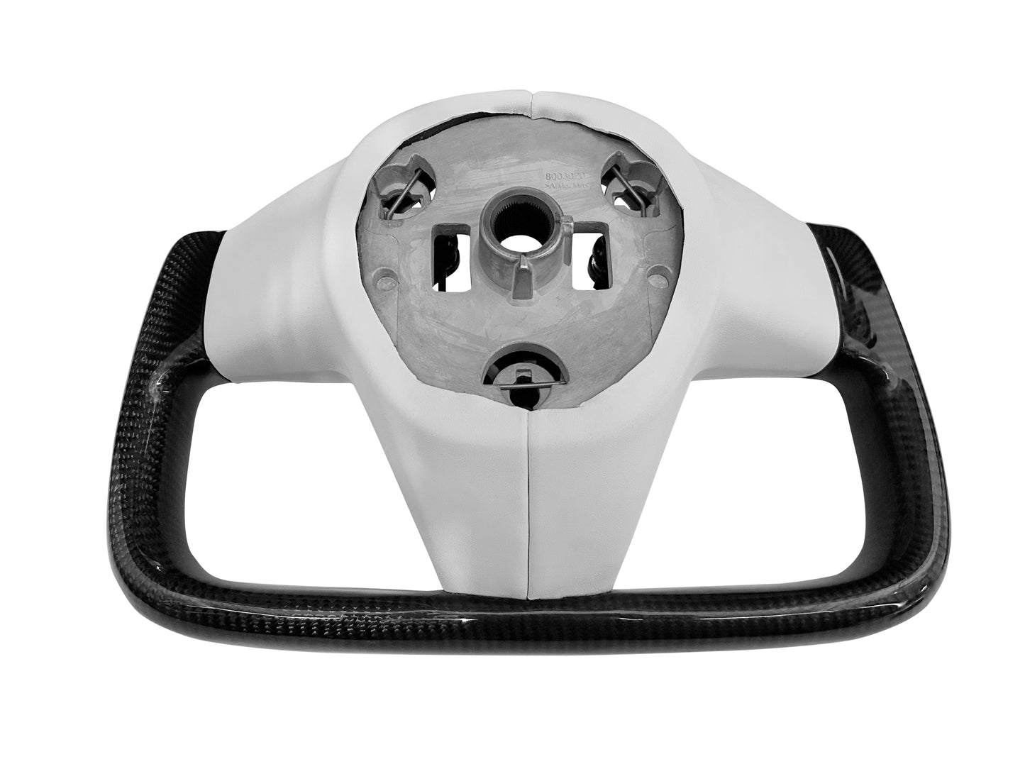Carbon Fiber Yoke Steering Wheel for Tesla Model 3/Y (Model S Plaid Style)