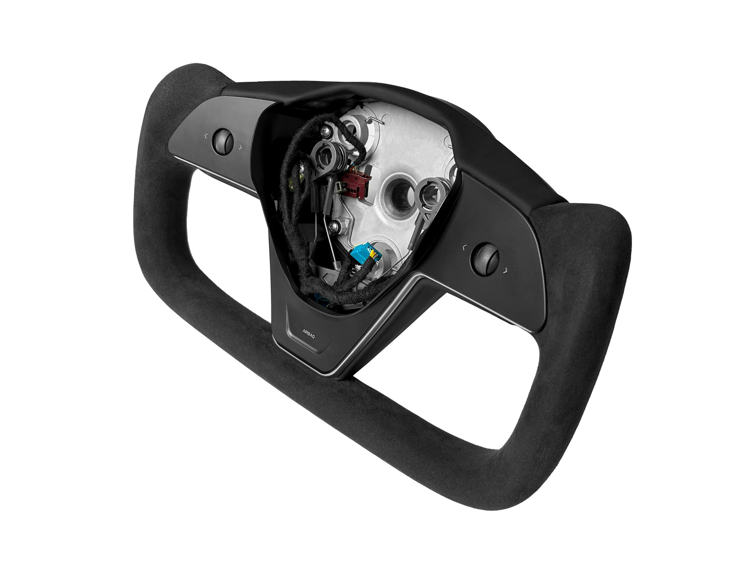 Alcantara Leather Yoke Steering Wheel for Tesla Model 3/Y