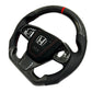 Honda Civic Steering wheel Perforated Leather Steering Wheel Carbon Fiber, Compatible With 2016-2021