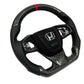 Honda Civic Steering wheel Perforated Leather Steering Wheel Carbon Fiber, Compatible With 2016-2021