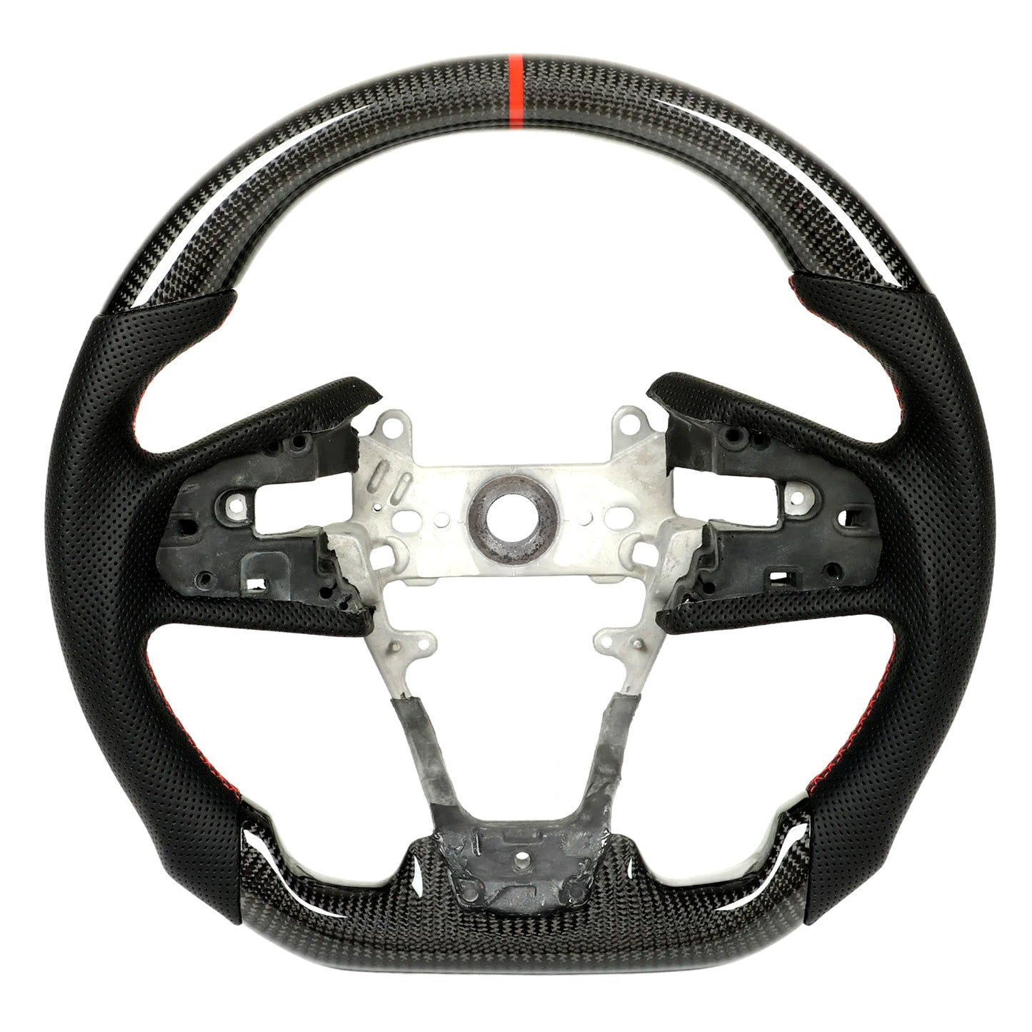 Honda Civic Steering wheel Perforated Leather Steering Wheel Carbon Fiber, Compatible With 2016-2021